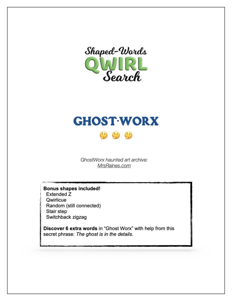 GhostWork Qwirl puzzle cover page