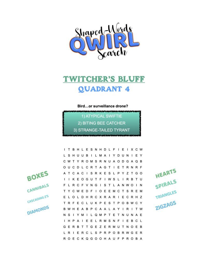 Free Qwirl Quad Twitcher's Bluff text word game