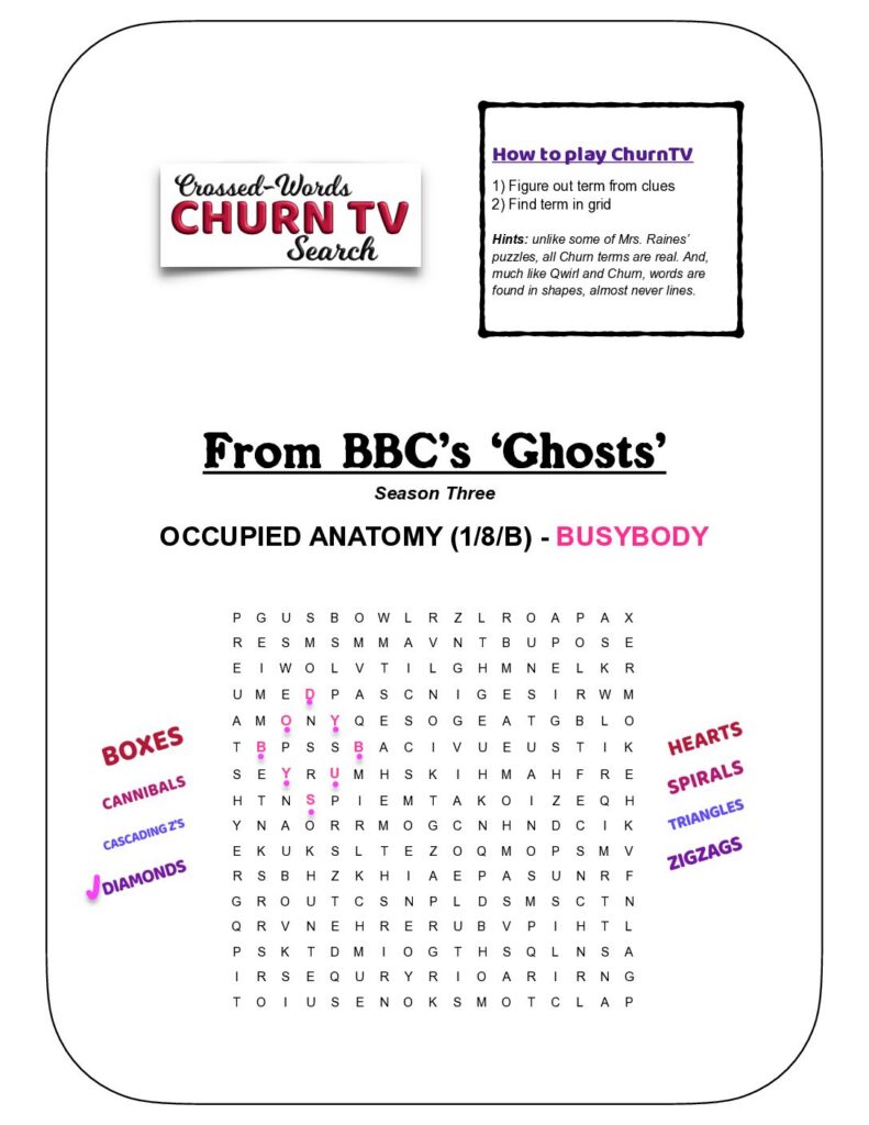 Churn TV tough crossed-words puzzle search key