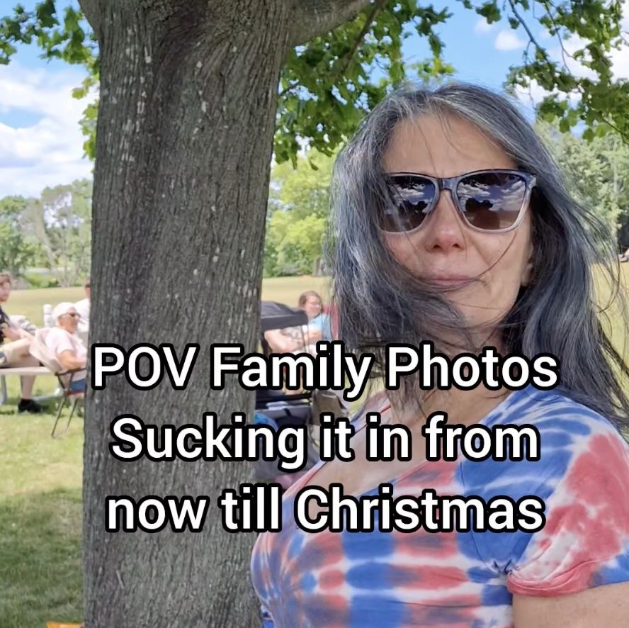 pov family photos sucking it in