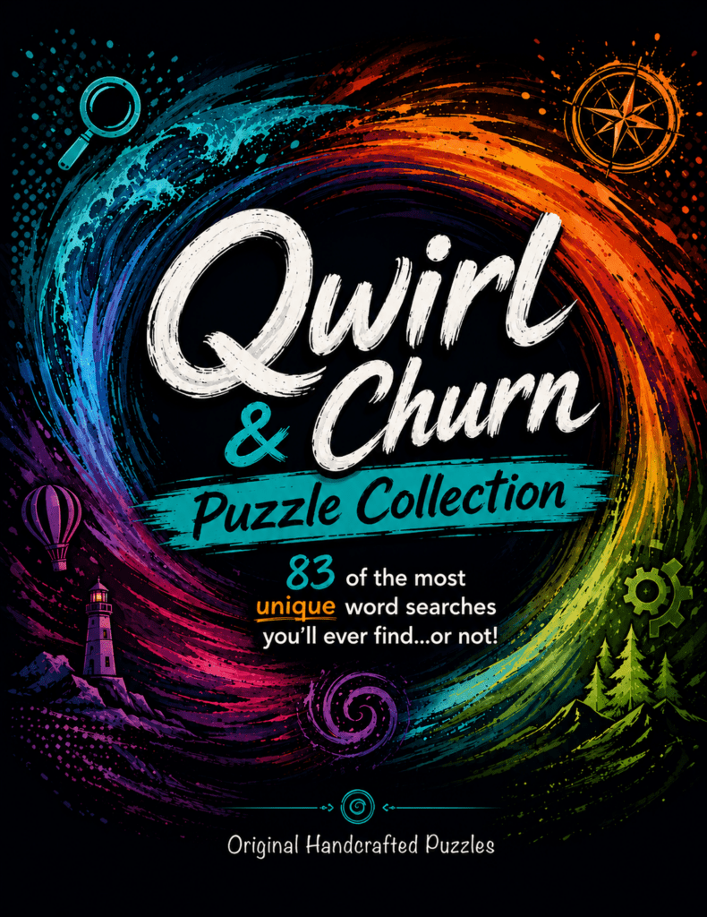 Qwirl & Churn Puzzle Collection Book Cover Page
