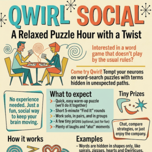 Qwirl Social Bends Minds in the Lymes – a Relaxed Social Hour with a Twist. 🧠✨